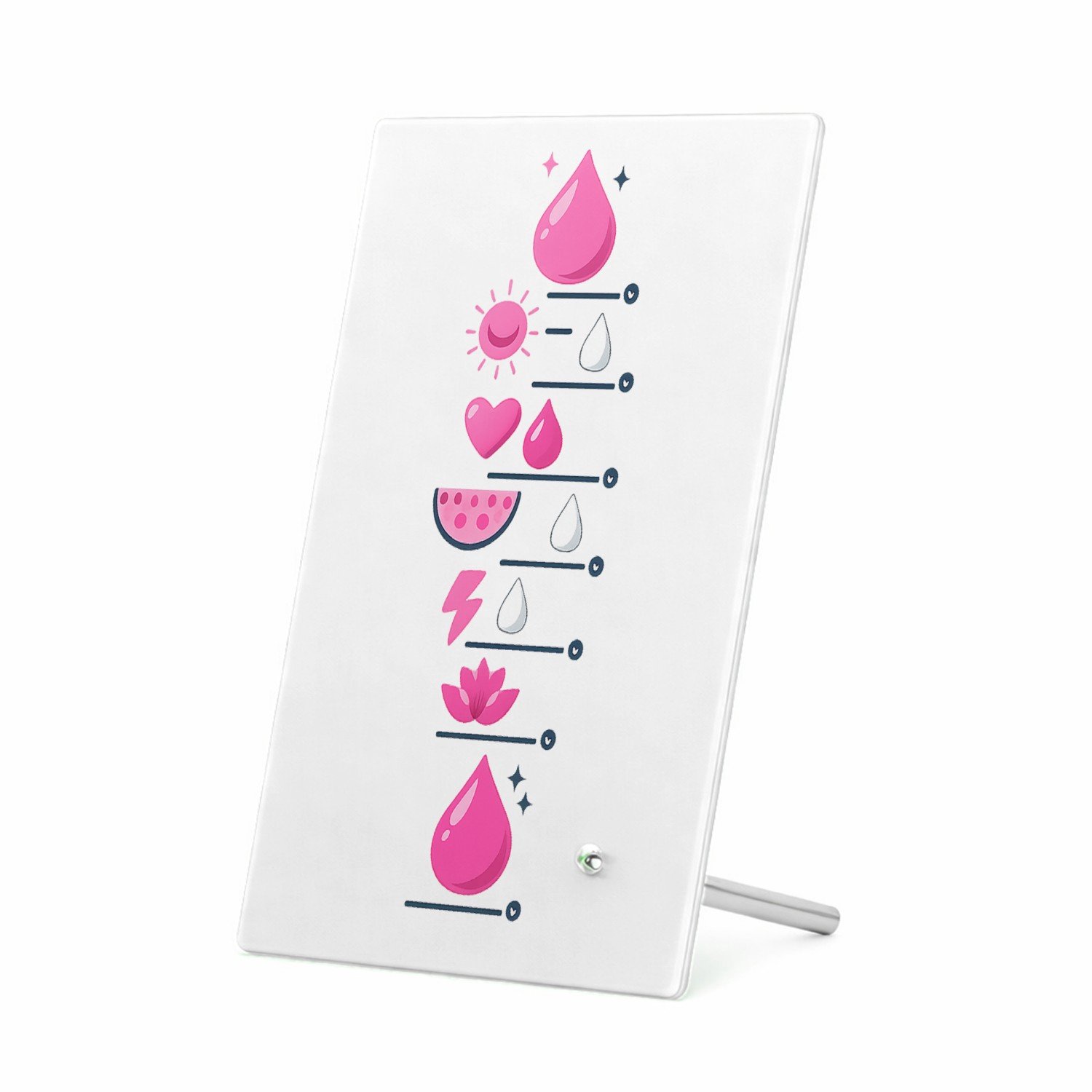 Mr Cadeautjes Glasframe 11 x 16 - design Motiverende dagindeling voor focus en energie | cadeau Wit