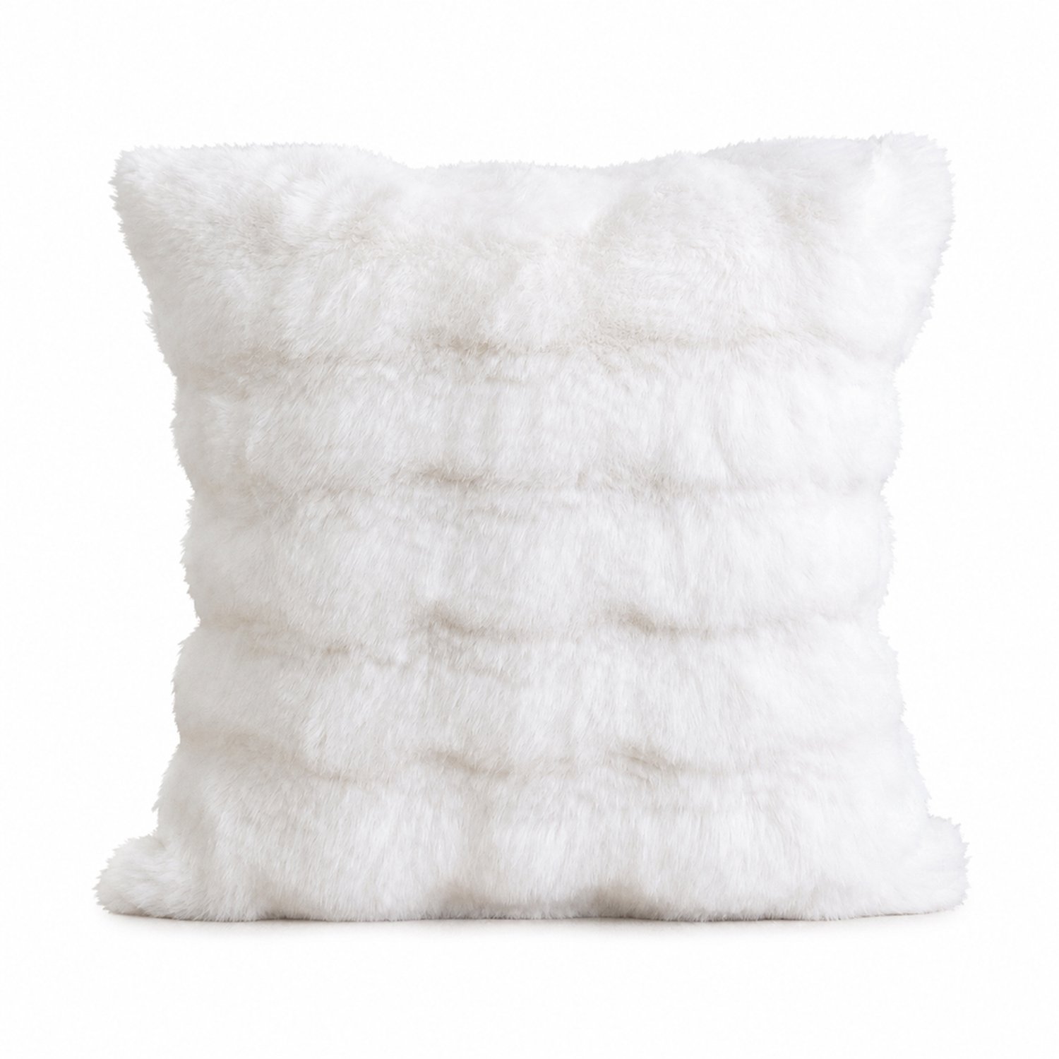 SWGOTA Witte kussenhoes 30 x 50 cm - Dubbelzijdig zacht pluche met bubbelstructuur voor de bank