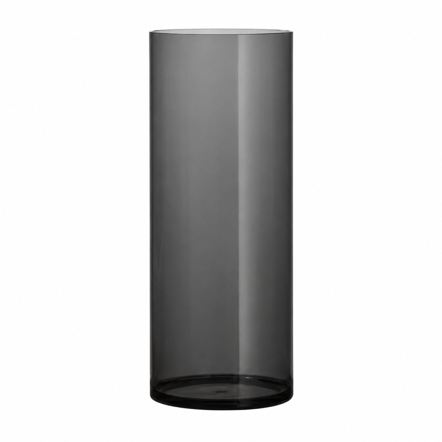 SWGOTA Grijze acryl cilindervaas - opening 15 cm, hoogte 25 cm - rechte vaas voor bloemen en hydrocultuur Grijs