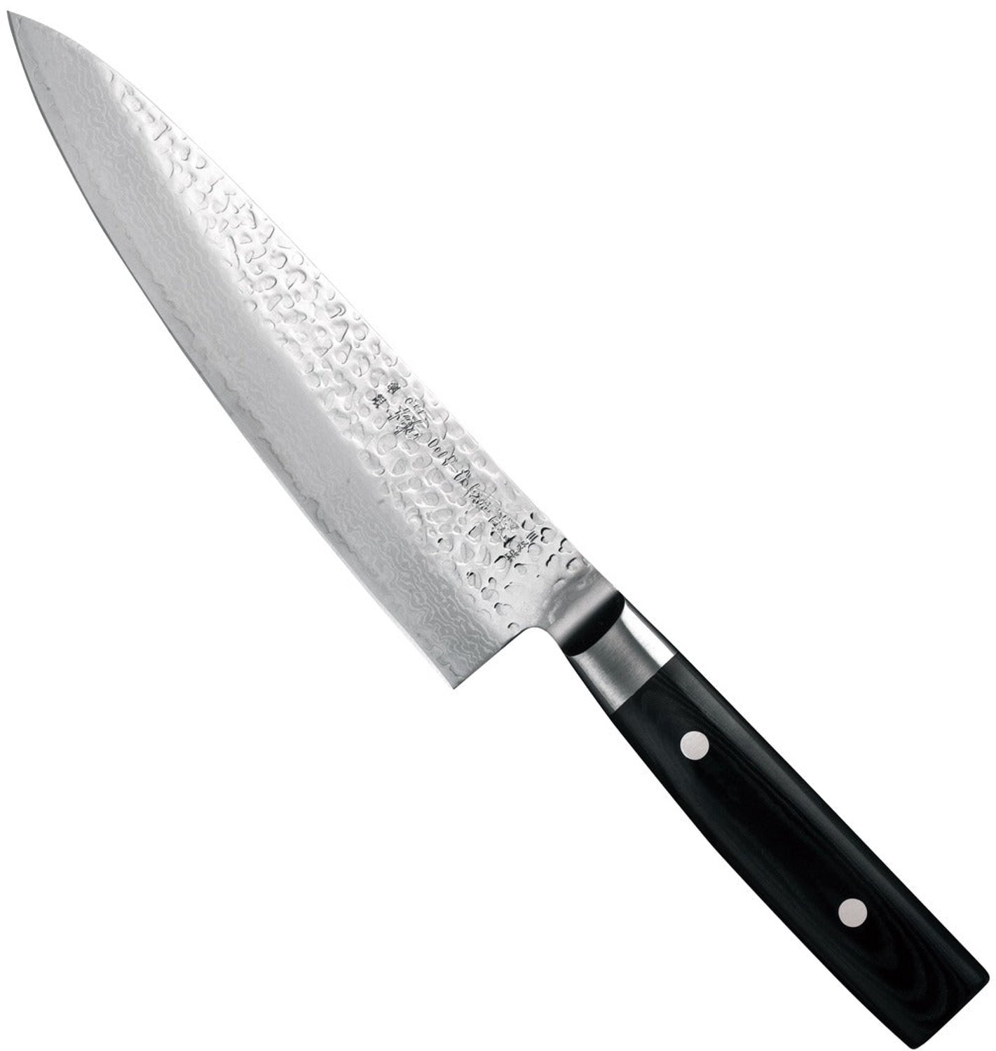 Yaxell Zen Koksmes 20 cm – 37 Lagen Damaststaal – Canvas-Micarta Heft