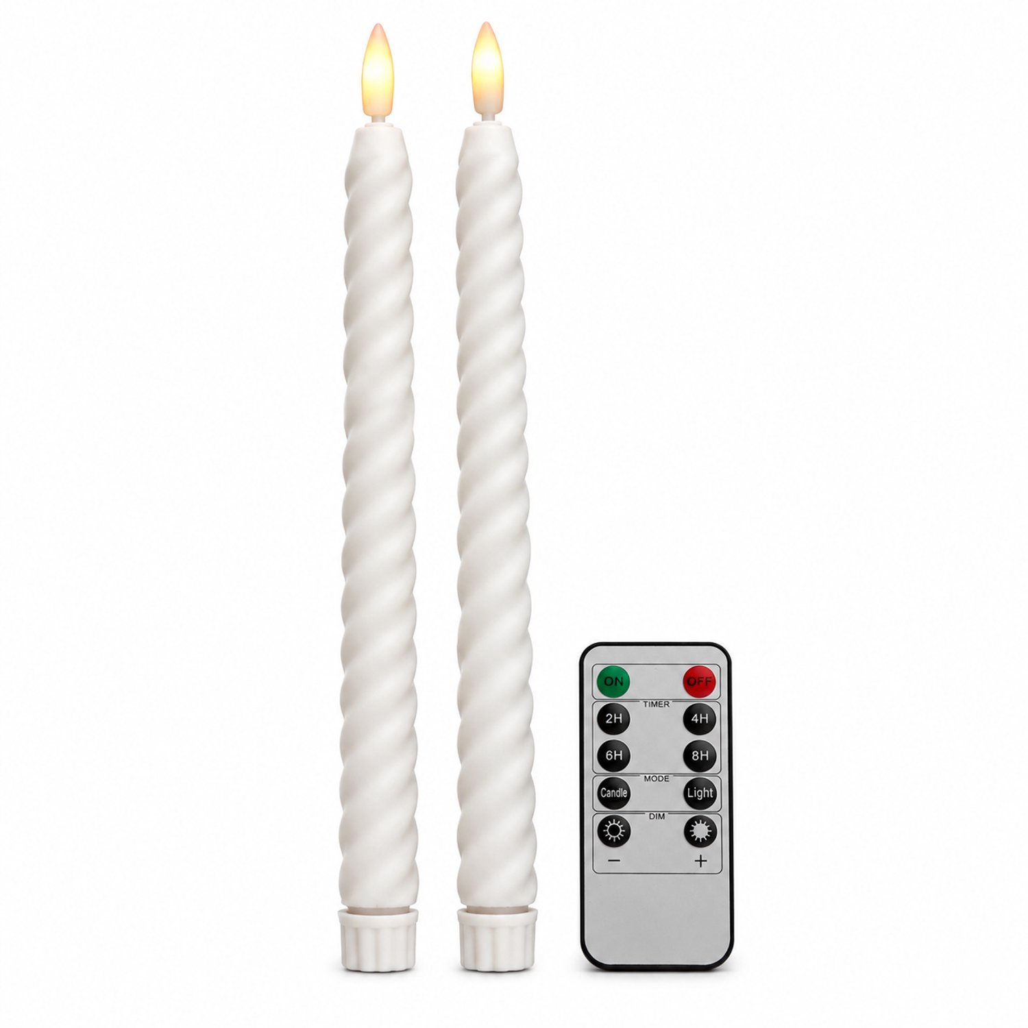 SWGOTA led kaarsen - 1 witte spiraalkaars met spits toelopende lichttip, op afstand bedienbare uitvoering, zonder afstandsbediening, voor tafeldecoratie en bruiloften