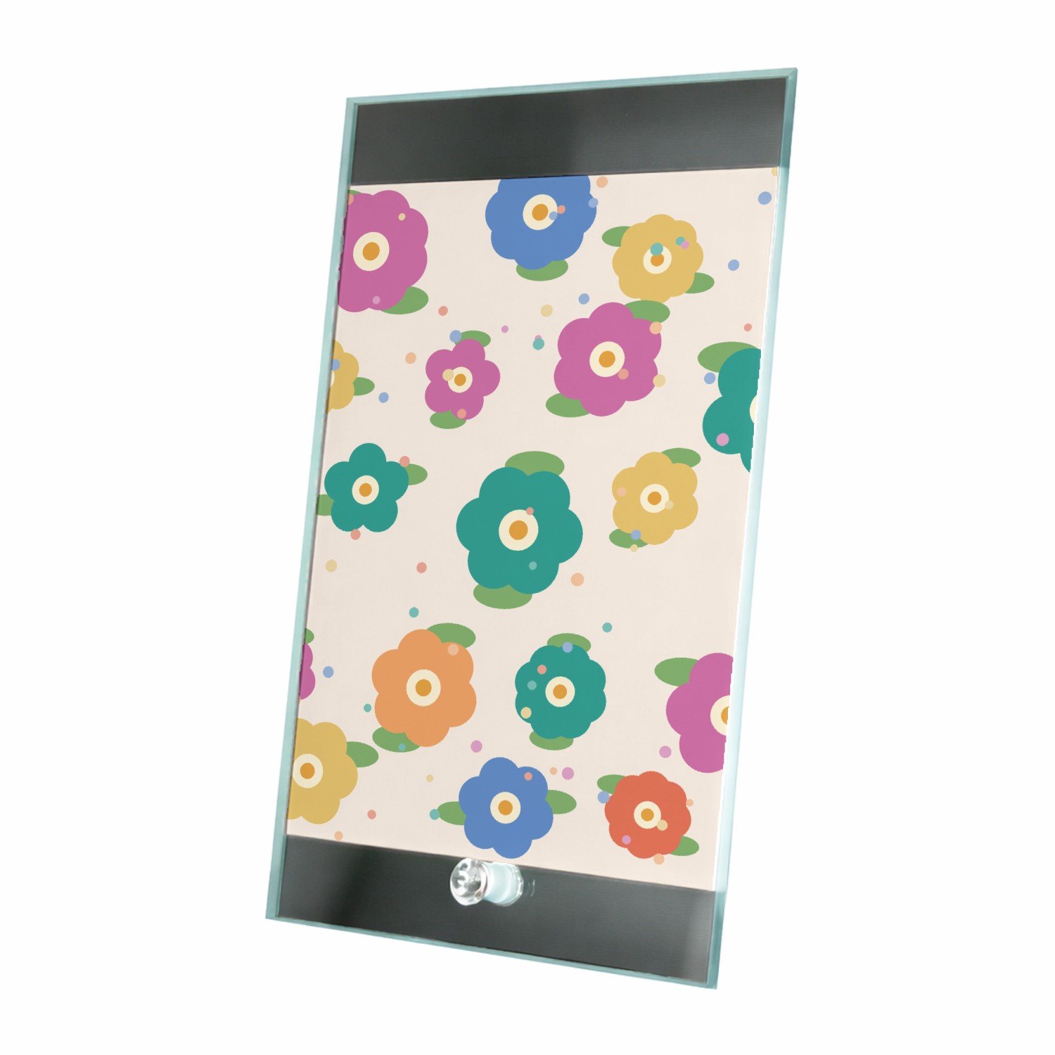Mr Cadeautjes Glasframe 15 x 23 - design Bloemenveld | cadeau Wit