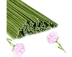 Incauca Pack of 80 Flower Wire Paper Wrapped 3 mm x 40 cm Florist Wire Craft Wire for Crafts, Flower Stem Wire for - ShopVlot