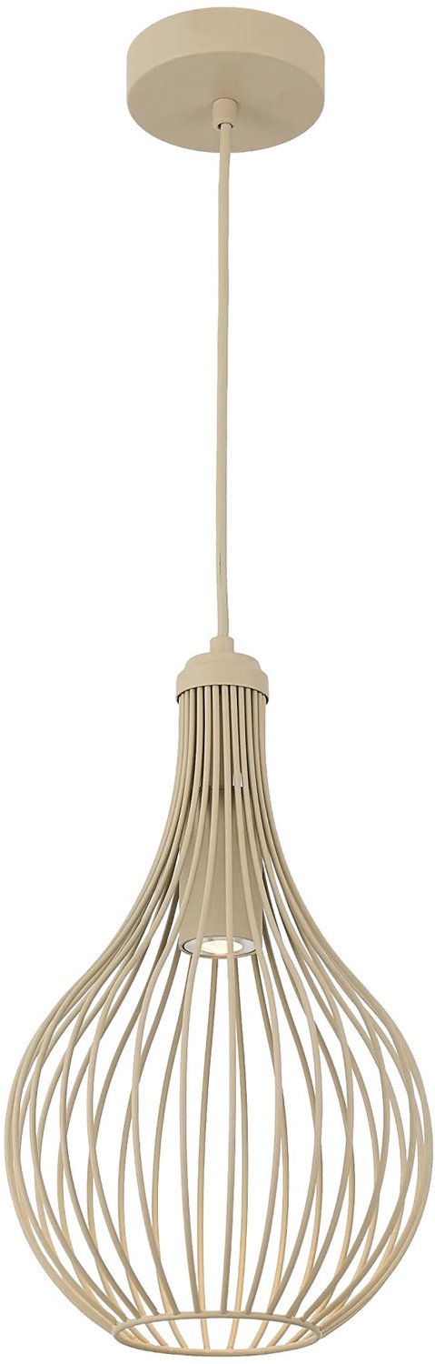GITA hanglamp in beige met één GU10 fitting - lamp niet inbegrepen - uit de Deco collectie