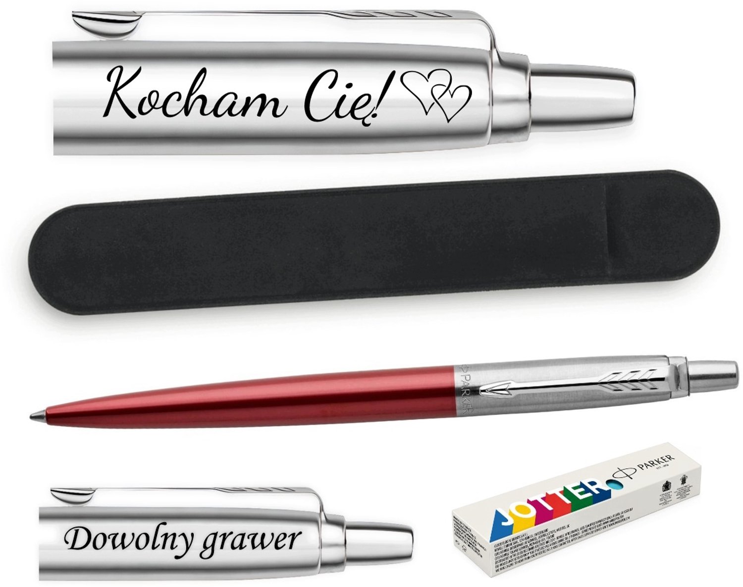 Parker Jotter 60 Rode Pen met Gratis Gravure - Perfect Cadeau