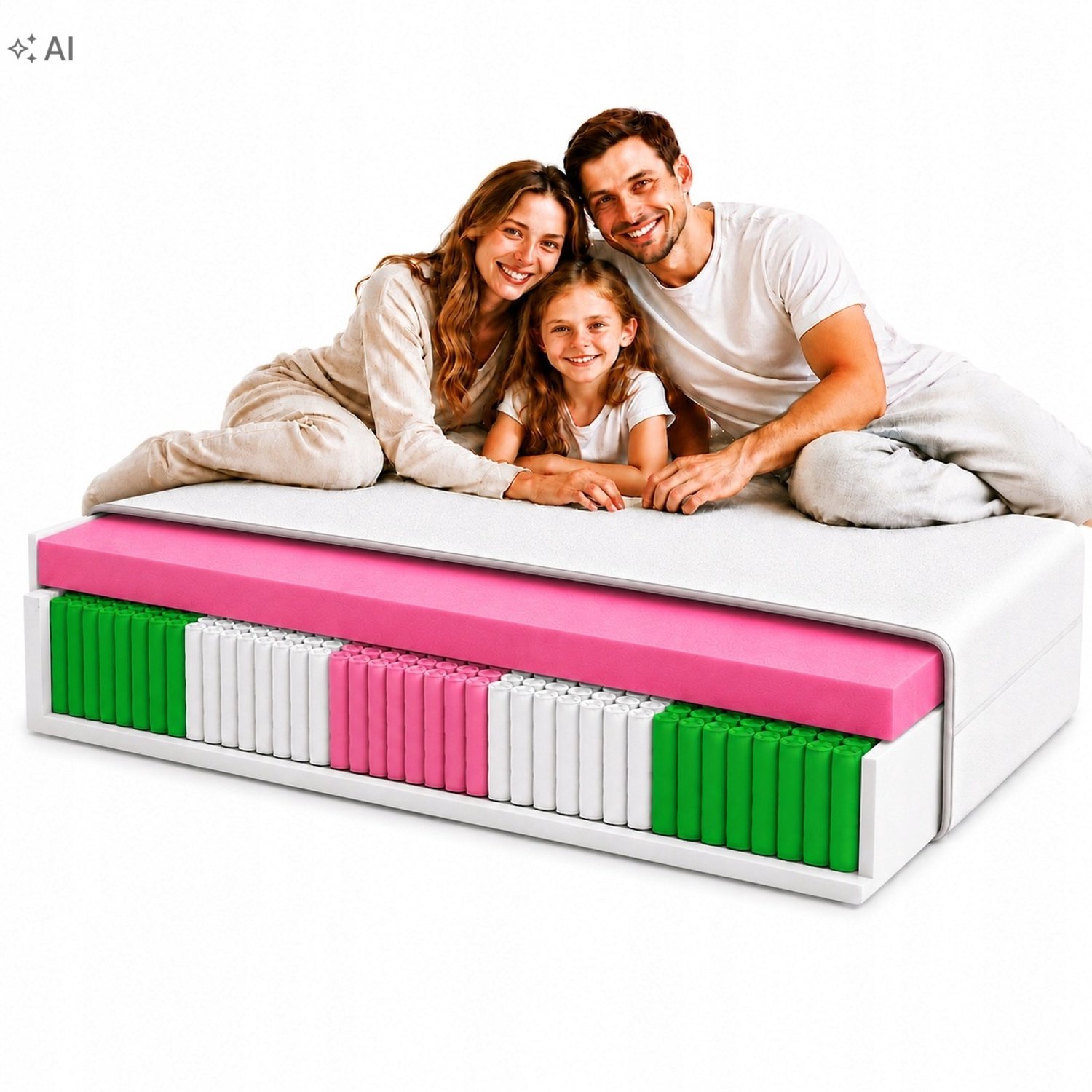 MATERACE Z GÓR Multipocket Matras 90x200cm HR Schuim 19cm Dik - H2/H3