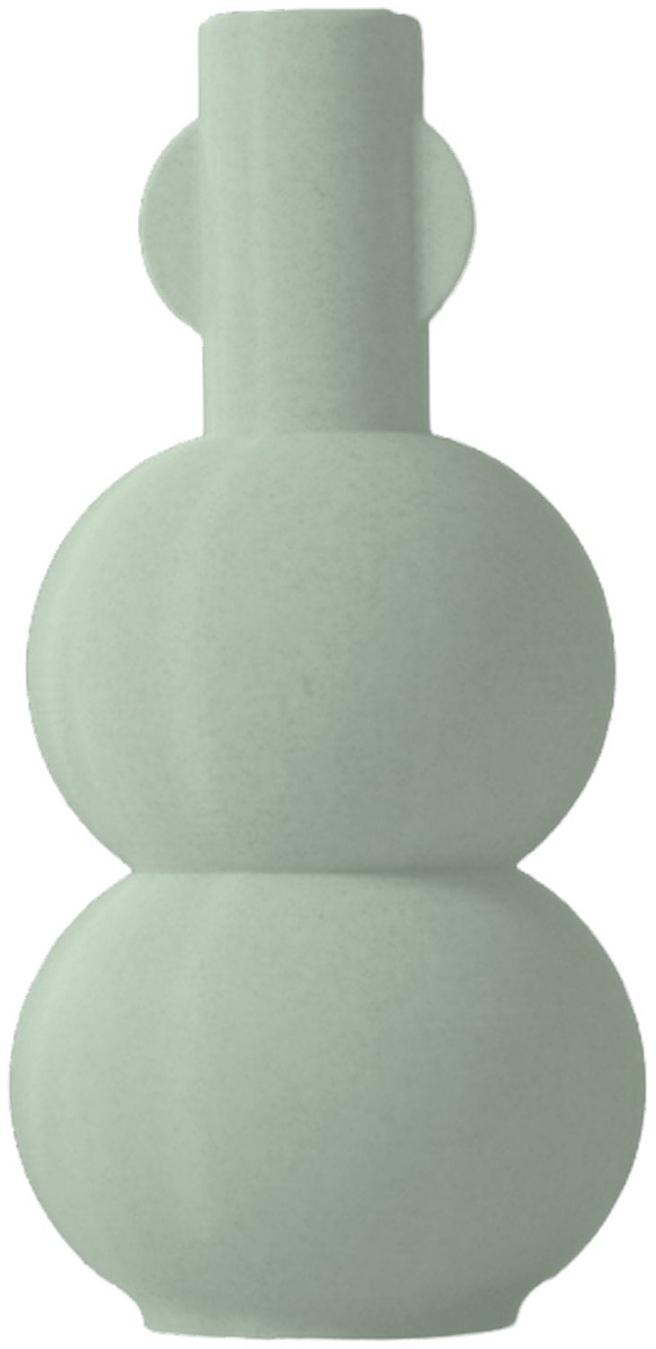 Layvo ZELMA Vaas - Salie - D12 x H25 cm - droogbloemen vaas - japandi - gerecycled plastic