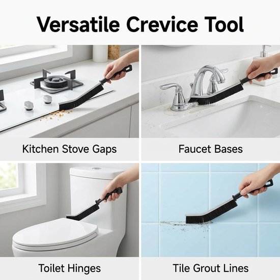 Set van 6 Tegelvoegborstels met Harde Haren, Ideaal voor het Schoonmaken van Joints, Hoeken en Groeven in Badkamer, Keuken en Toiletruimtes — afbeelding 3