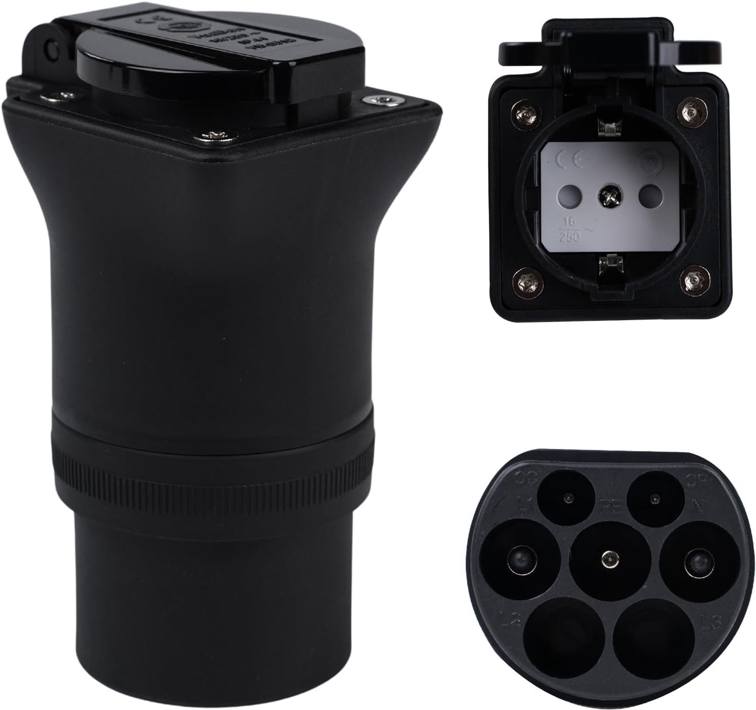 Adapter Type 2 naar Schuko - 3,5 kW - 16A - 220V - Voor laadstation elektrische voertuigen