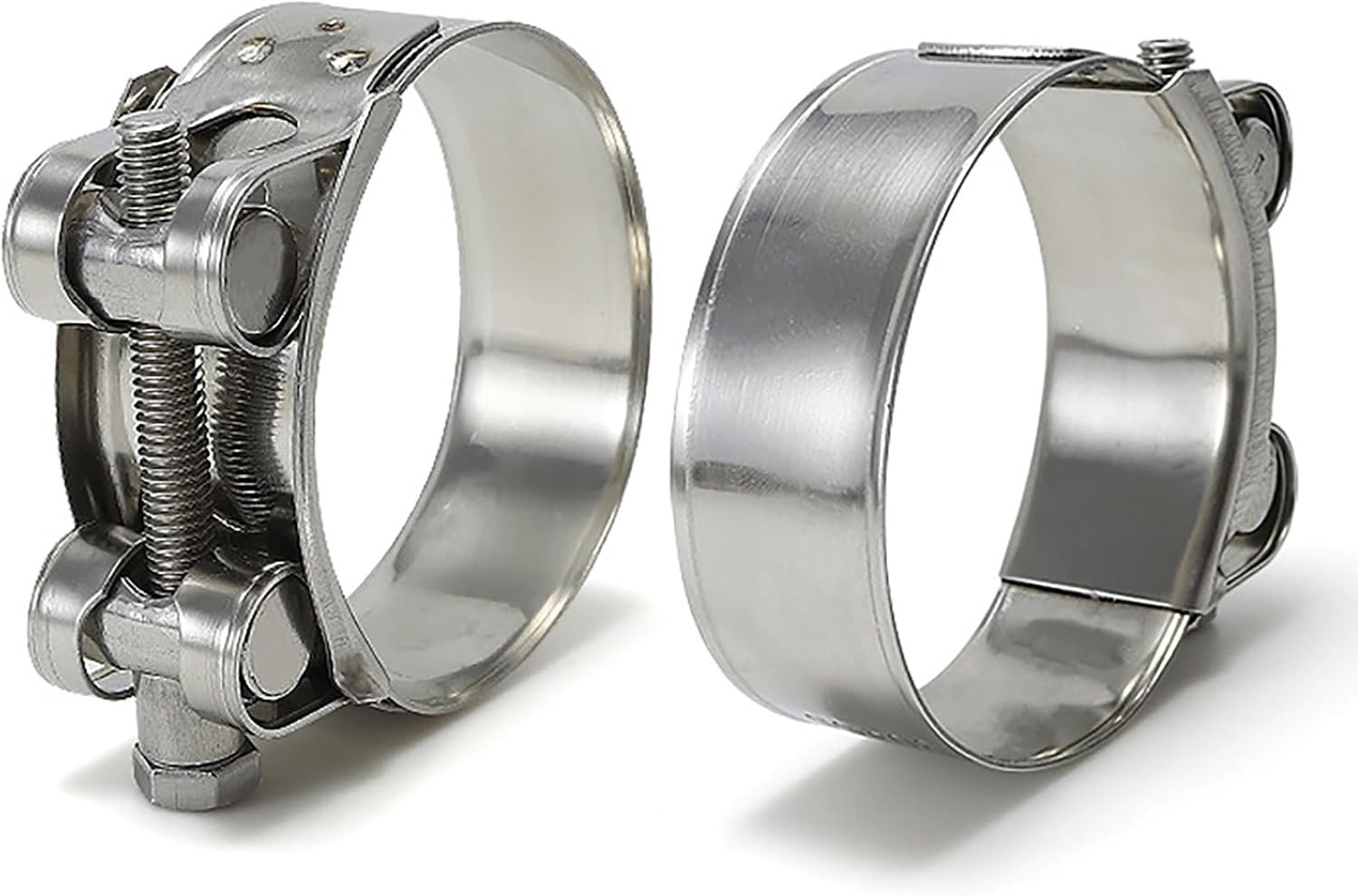 Stainless Steel 304 Hose Clamps, Robust Exhaust Clamp, Durable, Robust for Pipes, Automobiles, Industrial Applications - ShopVlot