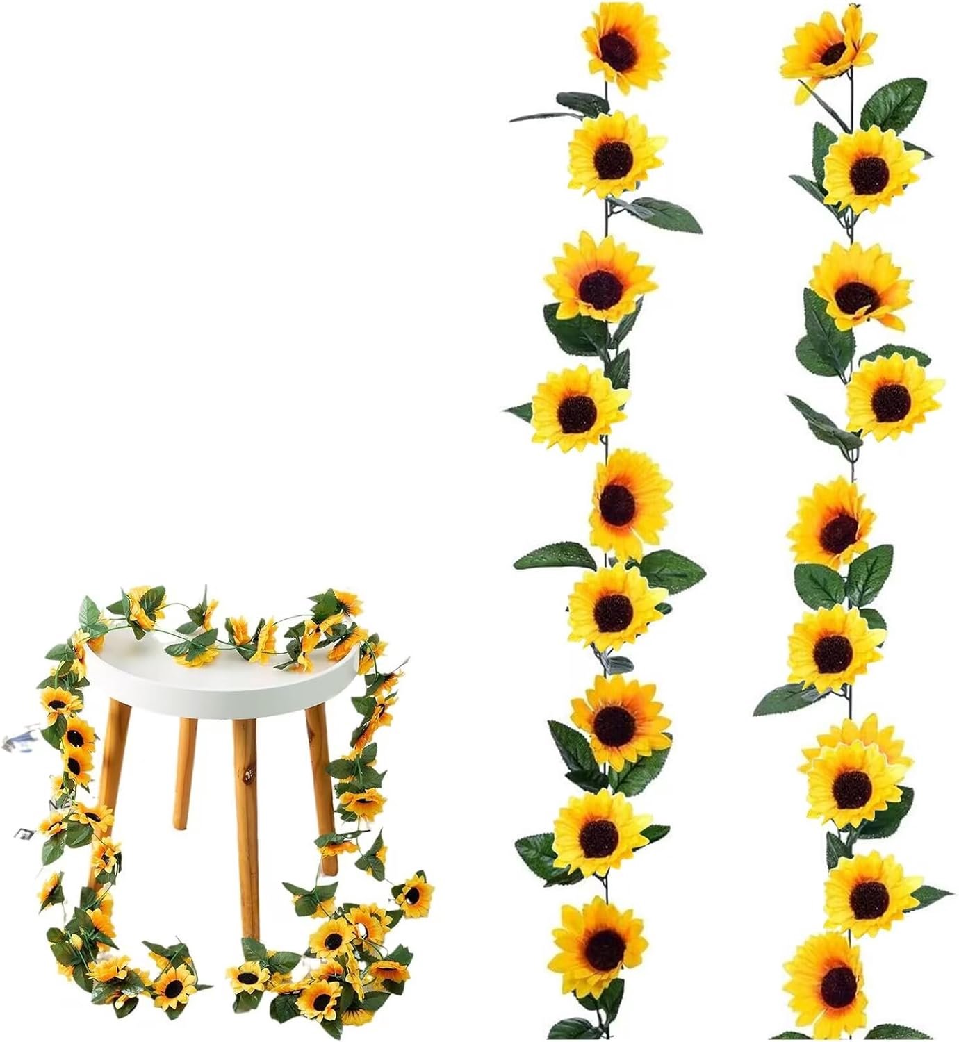 Kunstmatige Zonnebloemen 2,3m - Hangende Zijde Bloemen - Realistisch Uiterlijk - Voor Bruiloft en Tuin Decoratie - ShopVlot