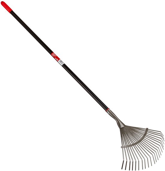 Merkloze Metalen Bladhark 151cm - Efficiënt Bladeren en Gras Harken — afbeelding 3