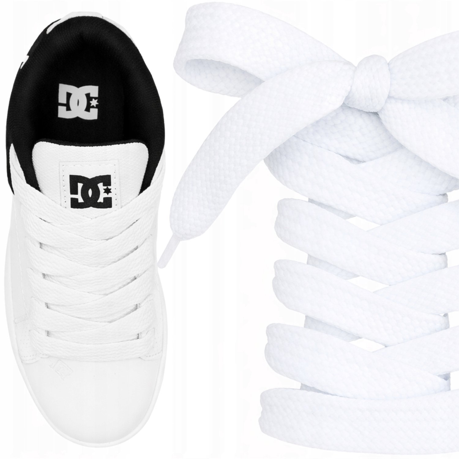 Witte brede veters DC Shoes 150 cm Duurzaam en dik