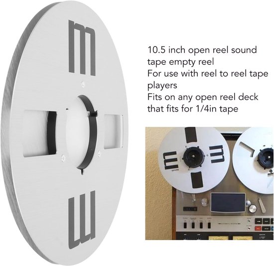 Lege 10.5 Inch Tape Reel met 4 Gaten voor Universele Geluidsopnames, Verbeterde Geluidskwaliteit en Open Spoel Machine — afbeelding 2