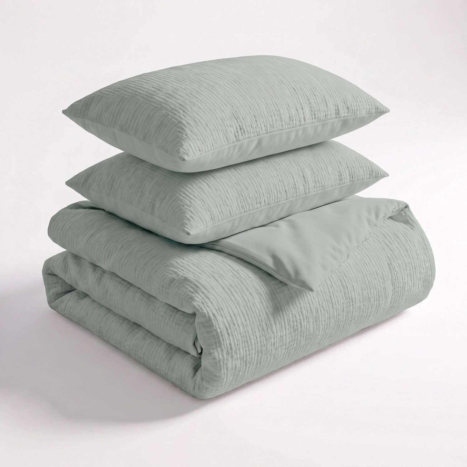 Zydante Dekbedovertrek Set - Dekbedhoes met 2 Kussenslopen - Mousseline - 100% Katoen - Jade Green, foto 2
