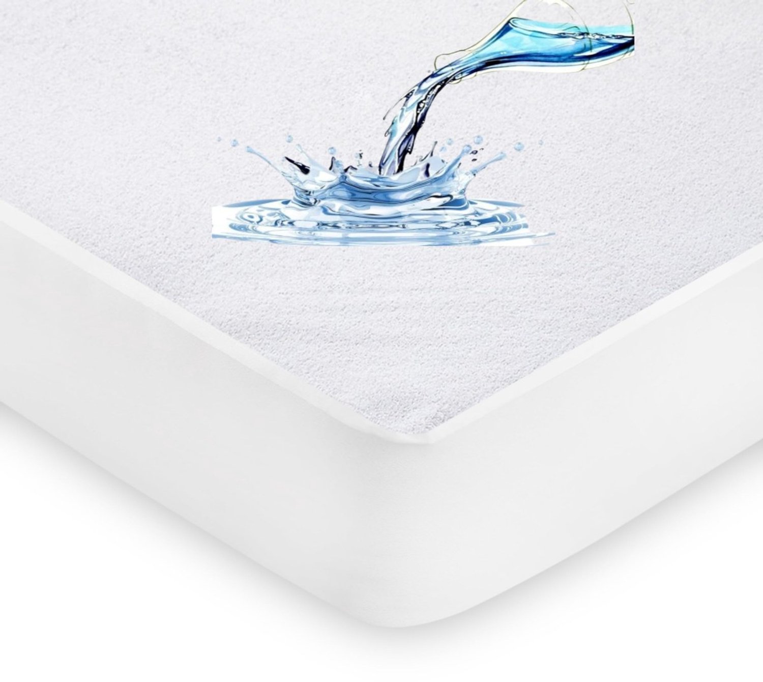 Duraxl Matrasbeschermer - Badstof - Waterdicht - 90 x 190 cm - Diepte 40 cm Wit