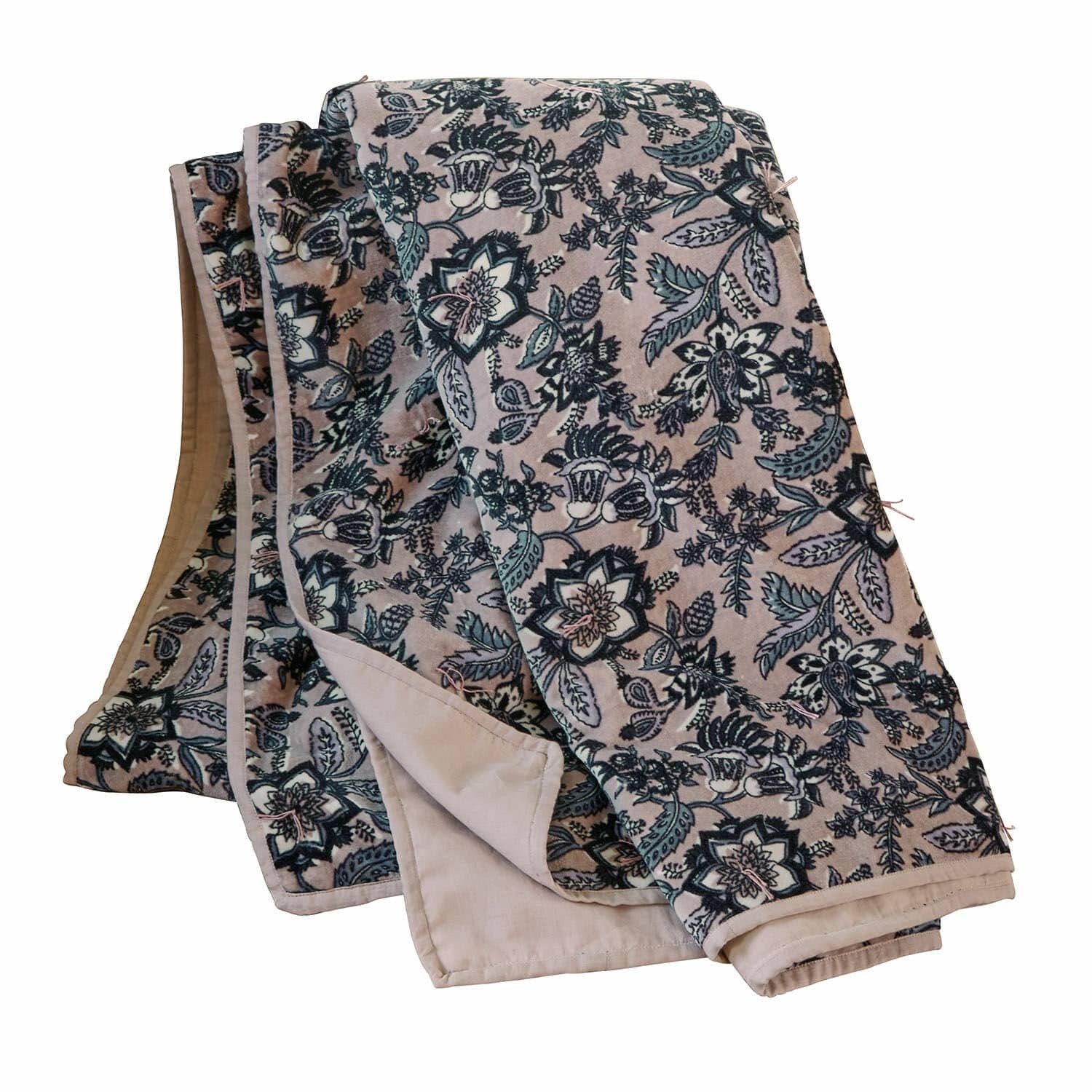 Loberon Plaid Elarion oudroze/blauw