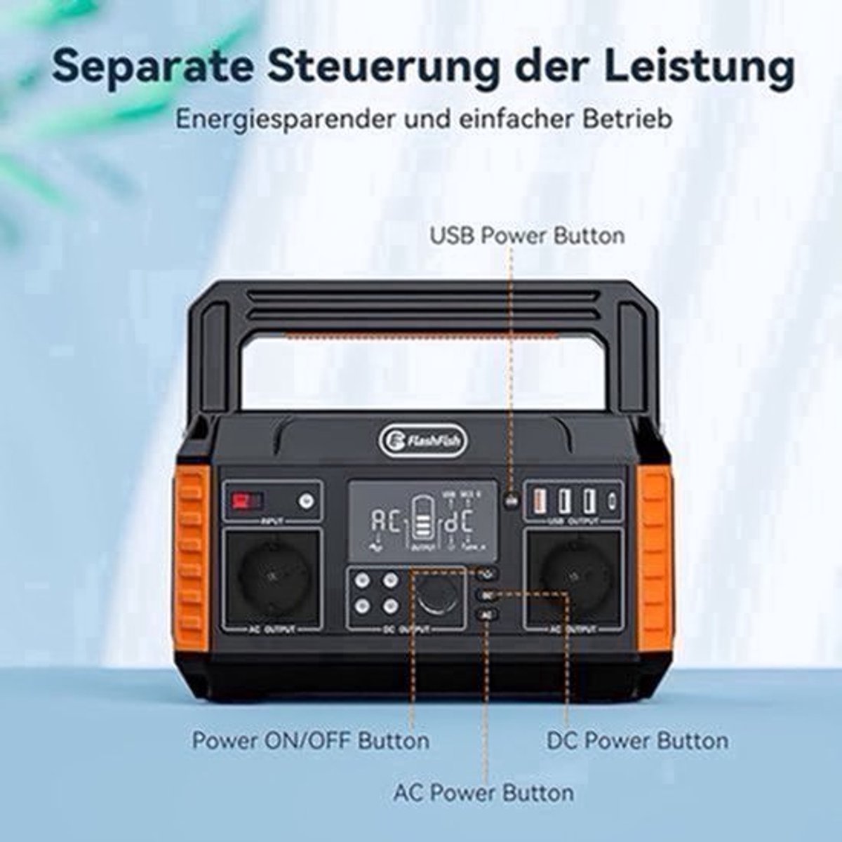 Power Station - Noodstrom - Zonnepanel – 520Wh Draagbare Power Station – Lichtgewicht ABS Behuizing