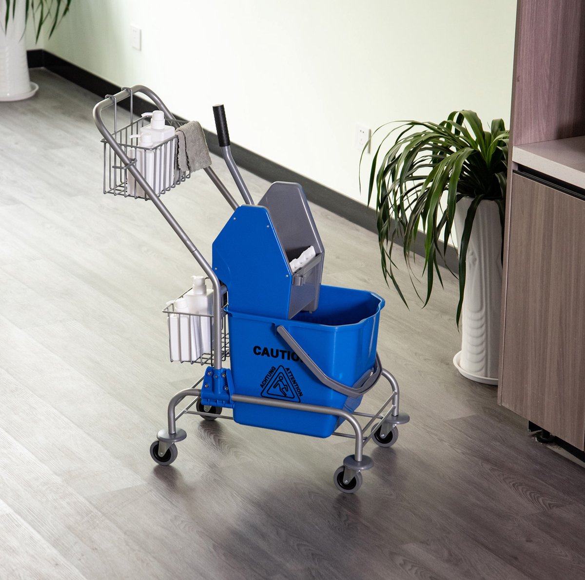 MODFU - Reinigingswagen - 26 L - Opbergkorven - Blauw - Kunststof