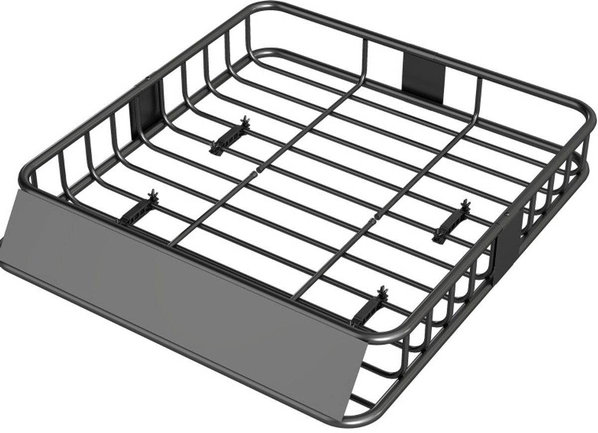 MODFU-Dakdrager-Dakkorf-Windgeleider-Staal-Zwart-110,5 X 99,5 X 18,5 Cm