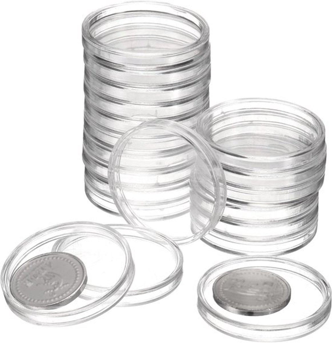 NTHProducts - Coin Capsule Holders - Coin Bescherming - Transparant - Coin