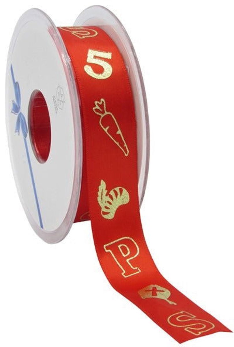Satijn Sintlint met Mijter – 23 mm × 25 m