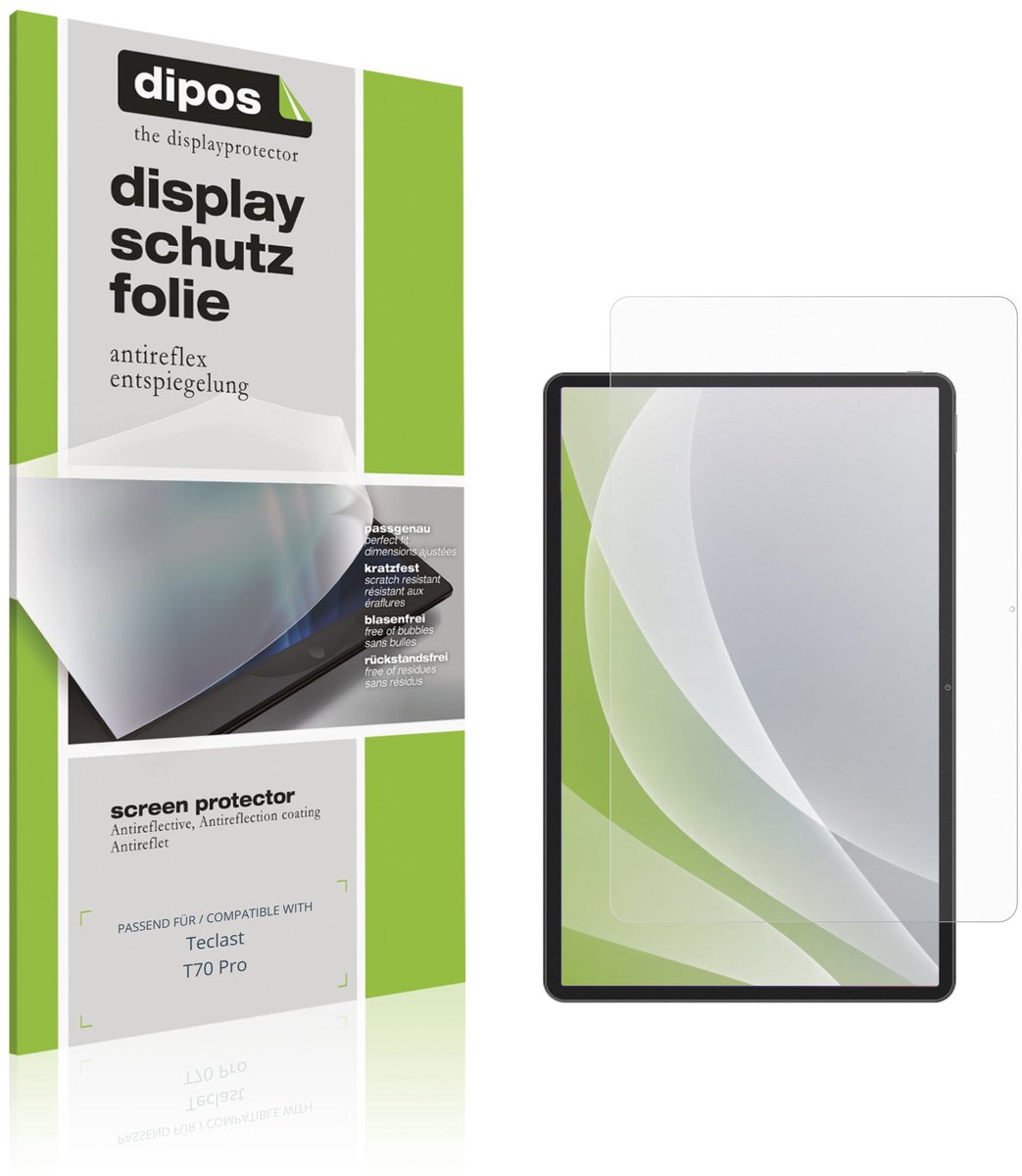 dipos – 2x Matte Beschermfolie geschikt voor Teclast T70 Pro | Krasbestendige & antireflecterende Screenprotector Ultra-Thin