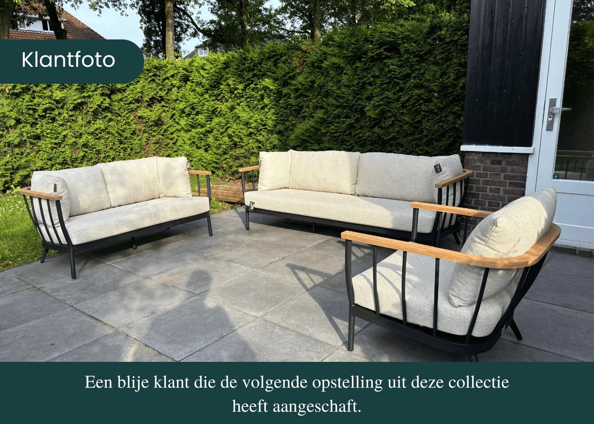 Apple Bee Condor Loungeset Nr. 13 - 5-delig - Black - BEE Wett