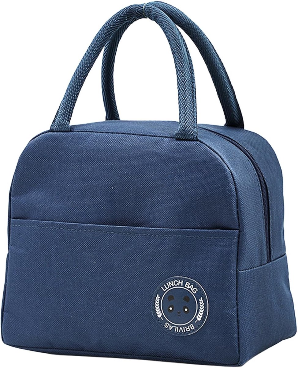 Isolerende Lunchtas voor Volwassenen en Kinderen - Herbruikbare Koeltas met Lekvrije Voering voor Werk, School en Picknick (Navy Blauw)