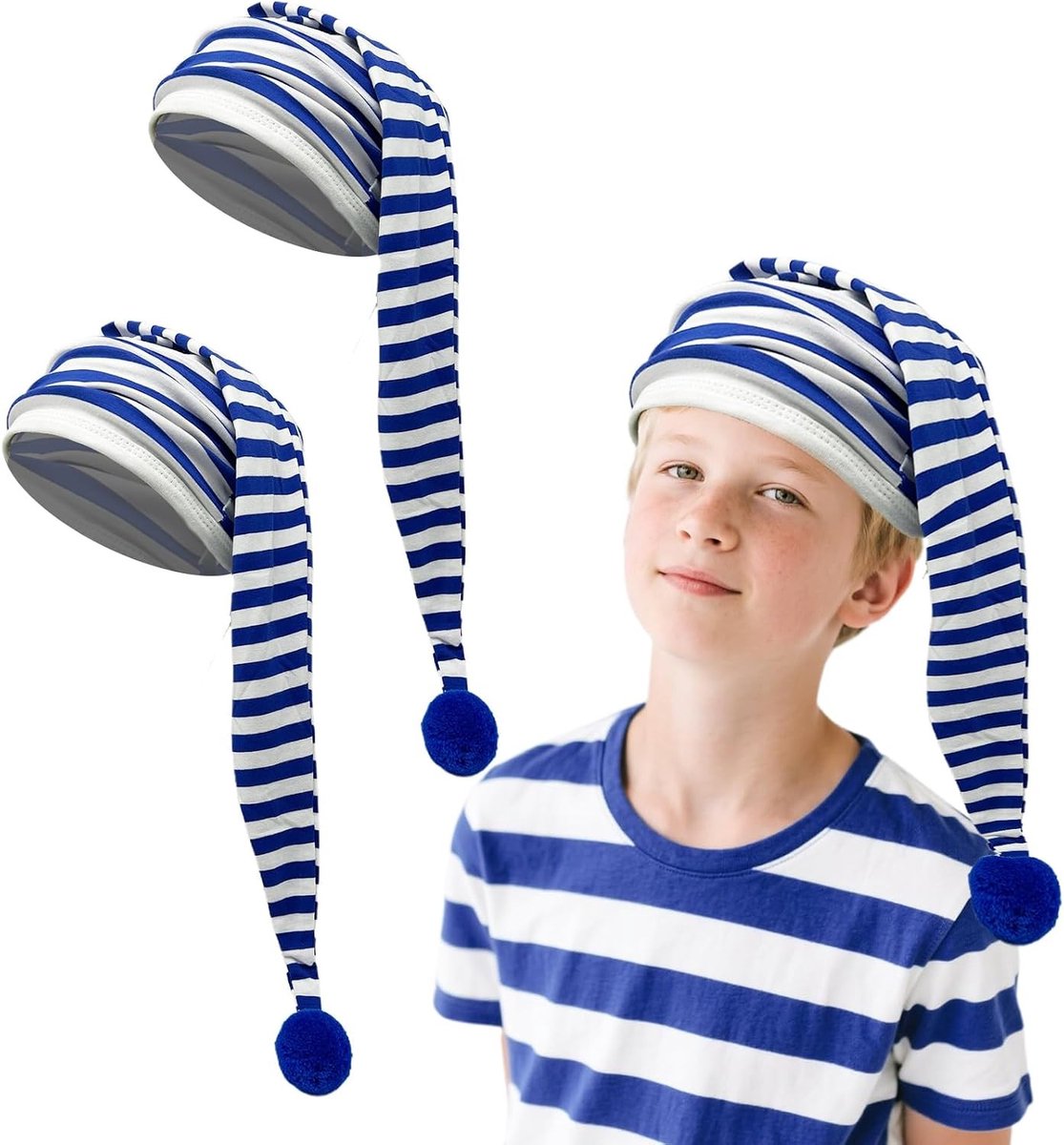 Dwarfs en Gnome Hoedjes Set van 2 - Blauwe Feesthoed voor Carnaval en Rollenspel, Perfect voor Themapartijen en Kostuums