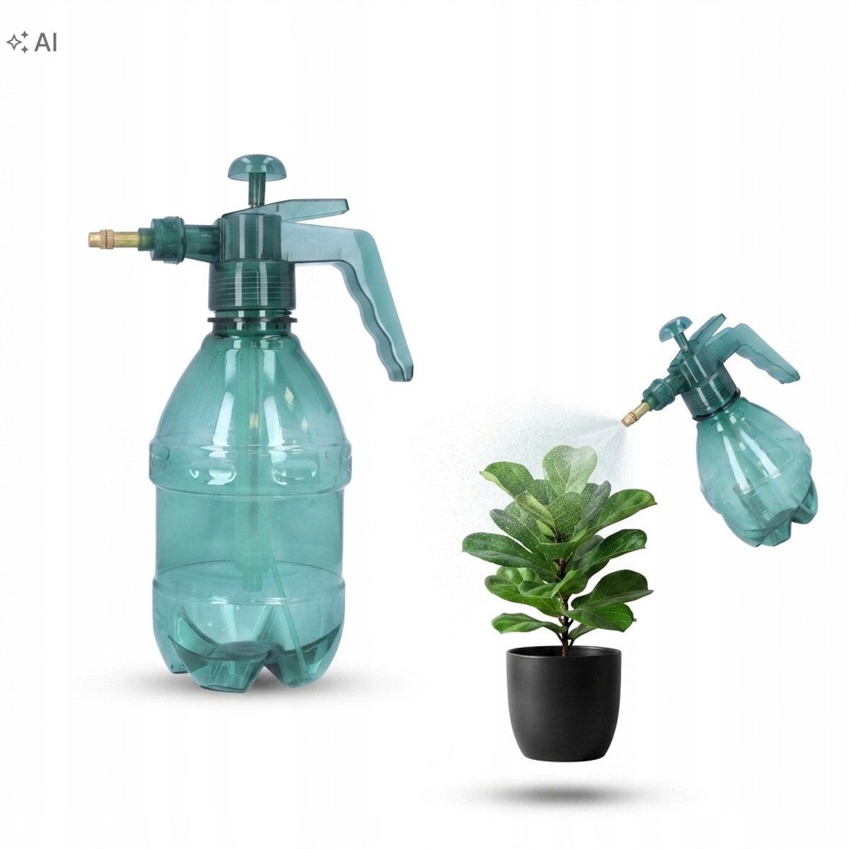 Groene drukspuit 1,5L voor planten, huis en tuin