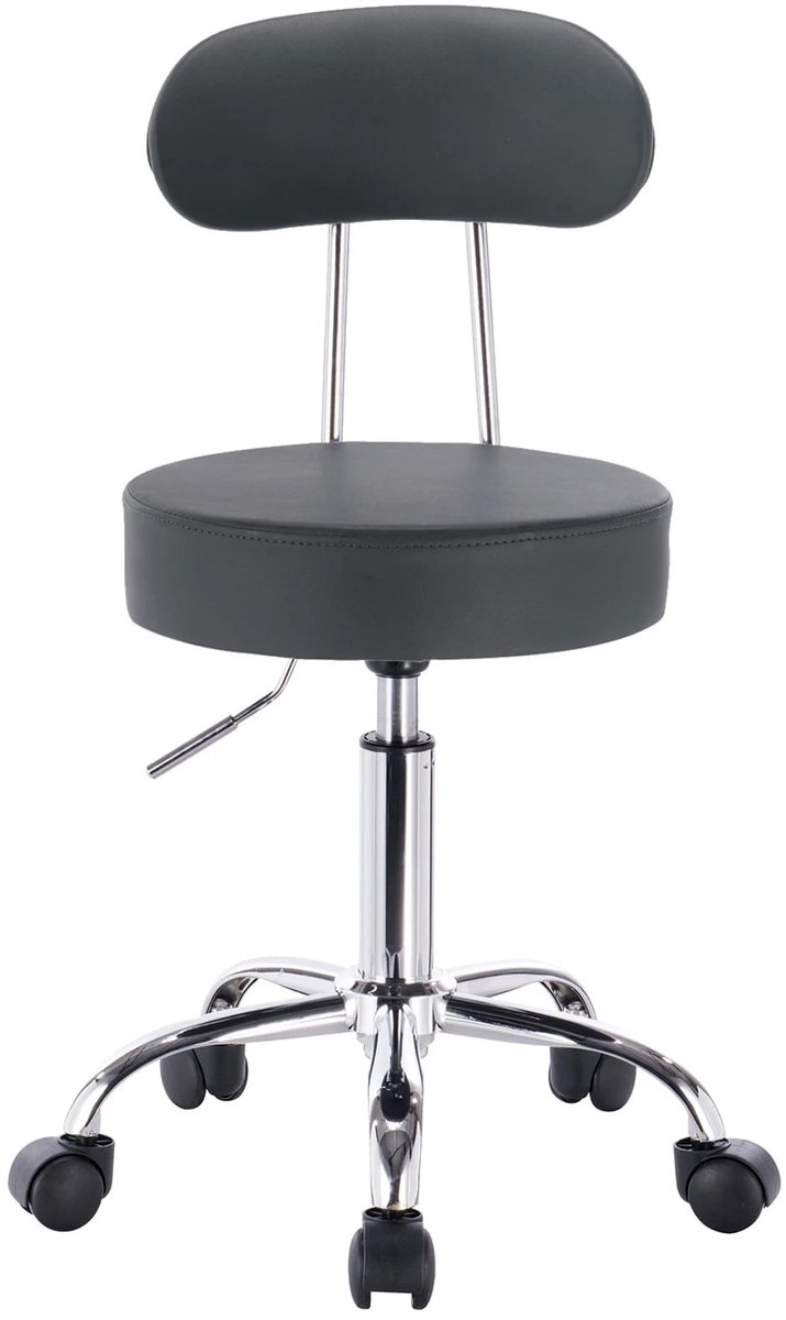 Klarven® Bureaustoel Kunstleer Grijs - Bureaustoelen - Bureaustoel Ergonomisch - Office Chair - In hoogte verstelbaar, 360 graden draaibaar - 5 wielen, draagvermogen 100 kg - B35xd50xh60cm