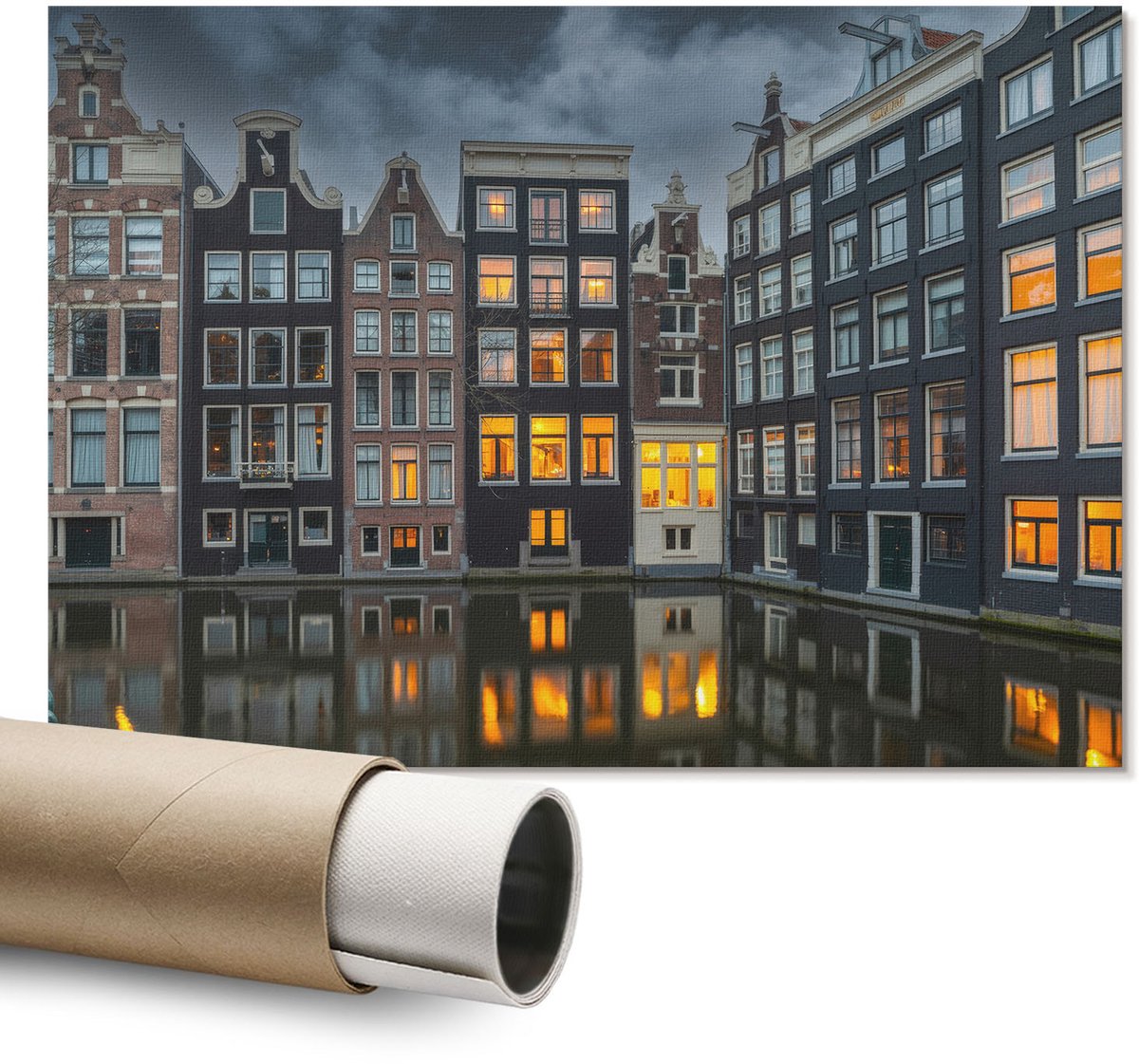 Coloray Polycanvas Poster - Luxemburgse Sneeuwbol, Illustratie - A1 - Blauw Wandposter - Rechthoek - Muurdecoratie - Woonkamer - Modern
