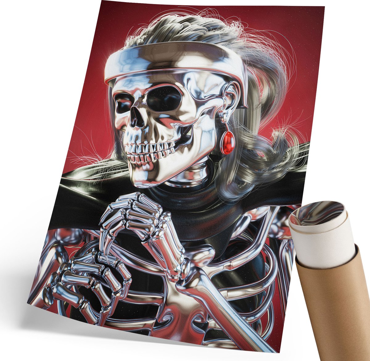 Coloray Polycanvas Wandposter - Een Plek Om Te Ontspannen, Blauw - 420 x 594 mm - Wit Wandposter - Rechthoek - Muurdecoratie - Woonkamer - Glamour