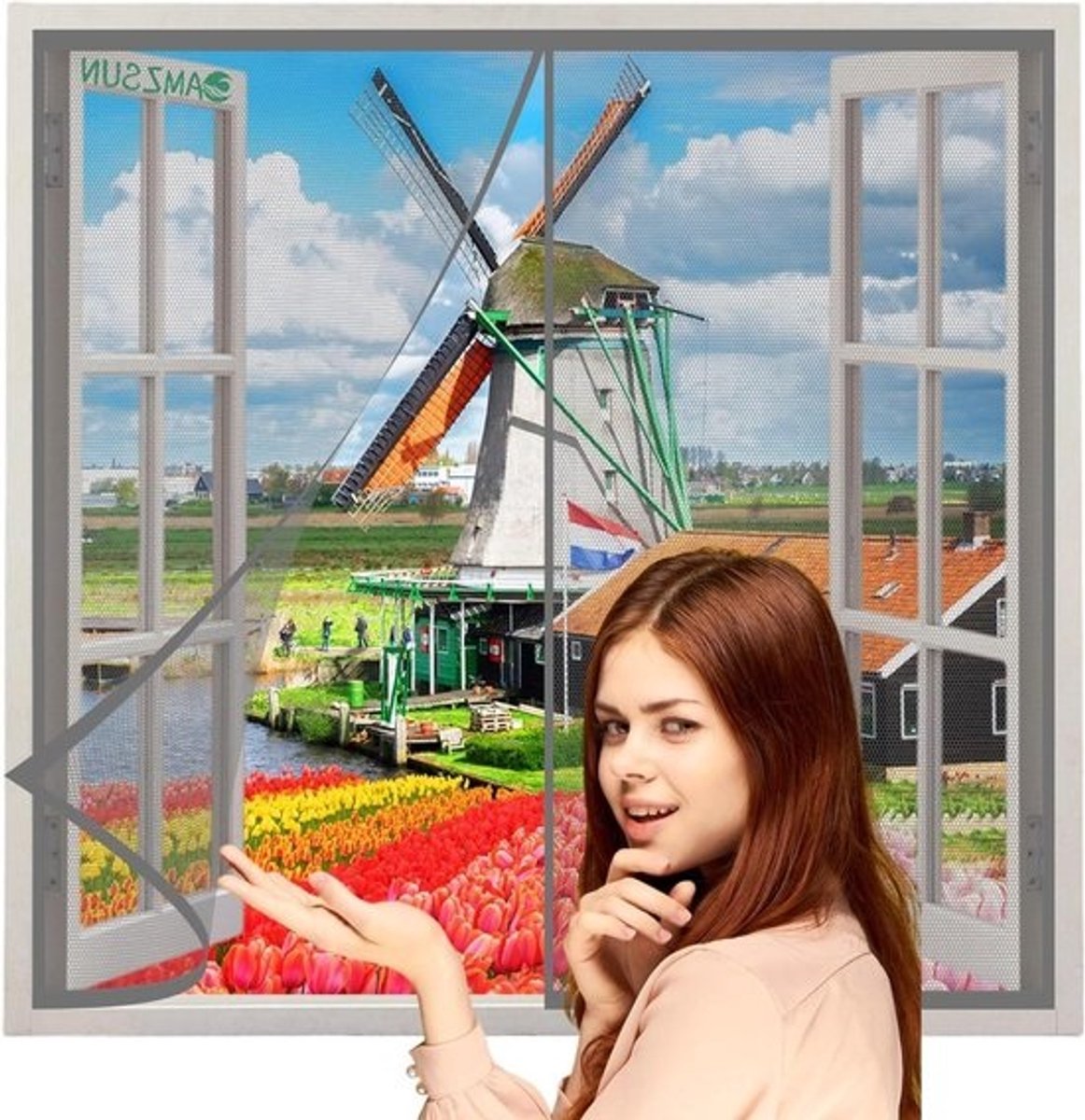 Magnetisch Horndeurgordijn - Klamboe Deur - Insecten Buiten Houden - Automatisch Sluitend - 180x195cm - Bruin