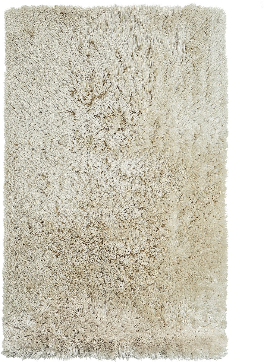 CIDE - Shaggy vloerkleed - Beige - 140 x 200 cm - Polyester