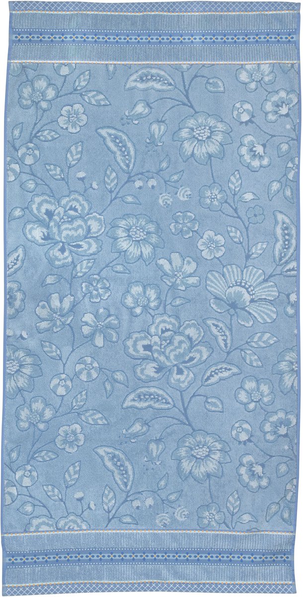 Pip Studio jasmin jacquard - 1 douchehanddoek - 70 x 140 cm - Licht blauw
