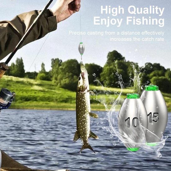 50 Stuks Verwijderbare Vislood Gewichten Set voor Drop Shot Vissen - 2g tot 20g - Perfecte Accessoires voor Visserij en Buitenactiviteiten — afbeelding 2