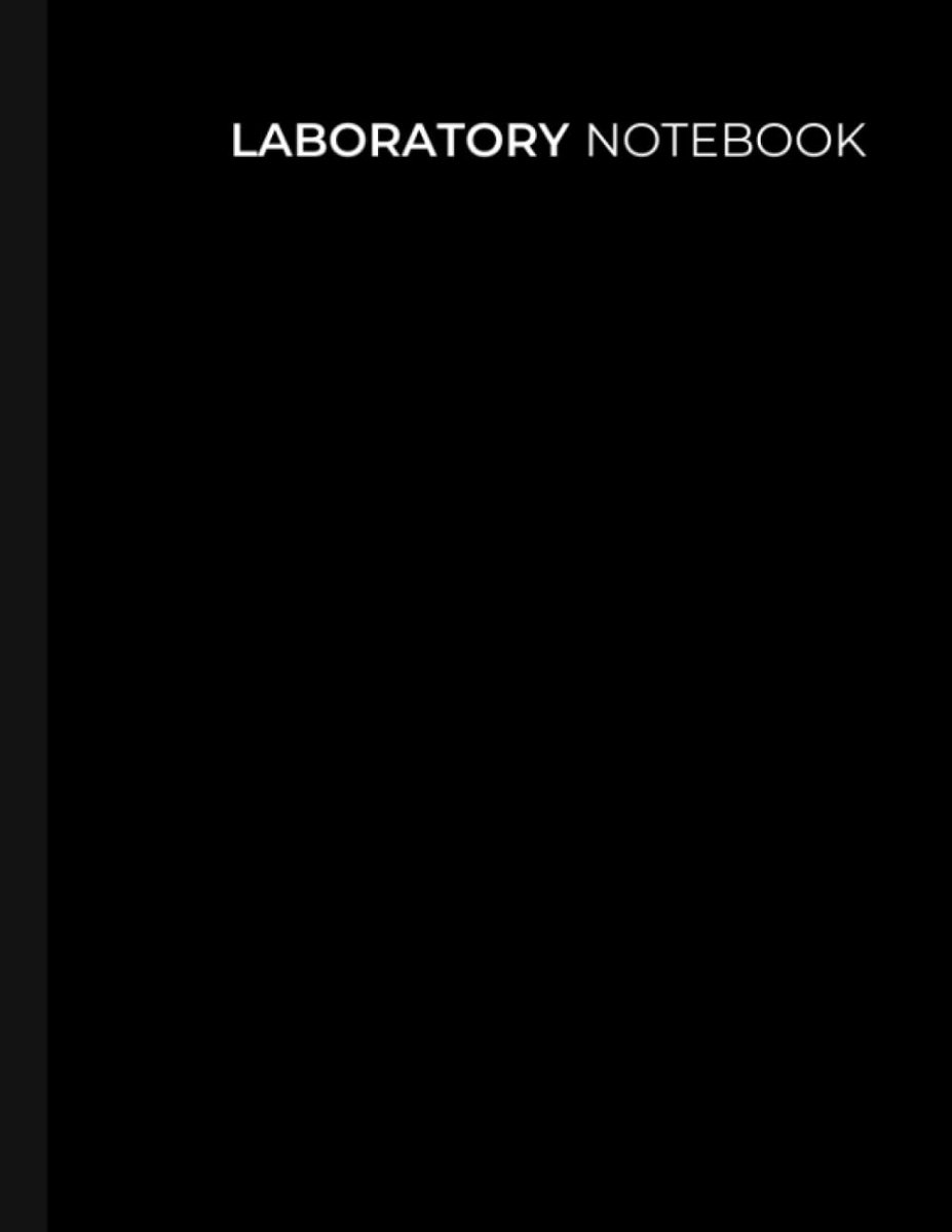 Laboratory Notebook - Large Student Lab Book, 8.5x11 Inch, 5x5 Quad Ruled Graph, 100 Numbered Pages - Black - ShopVlot
