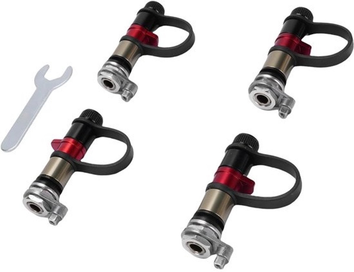 Bandontluchtingsventielset - Ventielen Set - Offroad Banden Leeglopen - Automatische Stopfunctie - 10-30 PSI - Aluminiumkleur