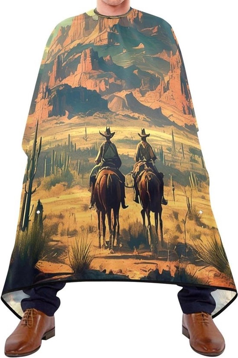 Kapperscape - Kappersmantel Haarstyling Cape - Haarstyling Beschermen - Verstelbare Gespsluiting - 140 x 168 cm - Patroon