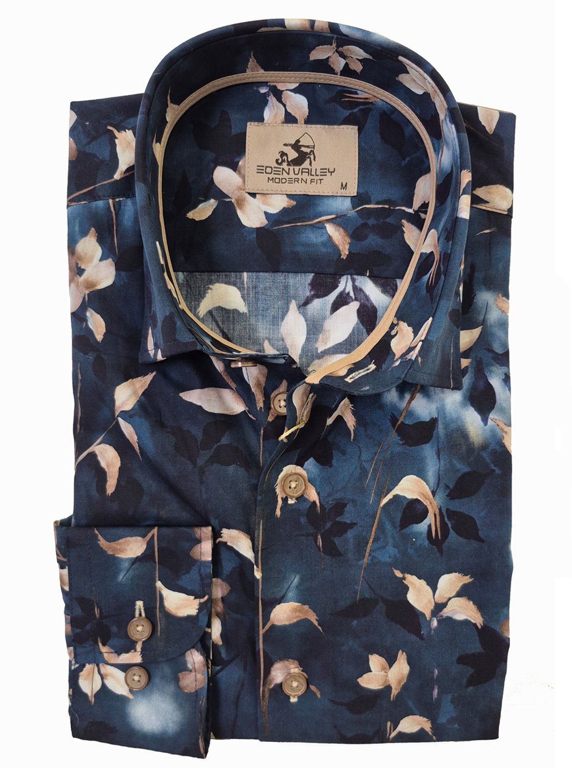 Eden Valley - Lange mouw overhemd - Mannen - 4XL - Dark Navy - Katoen - 515075-M-37