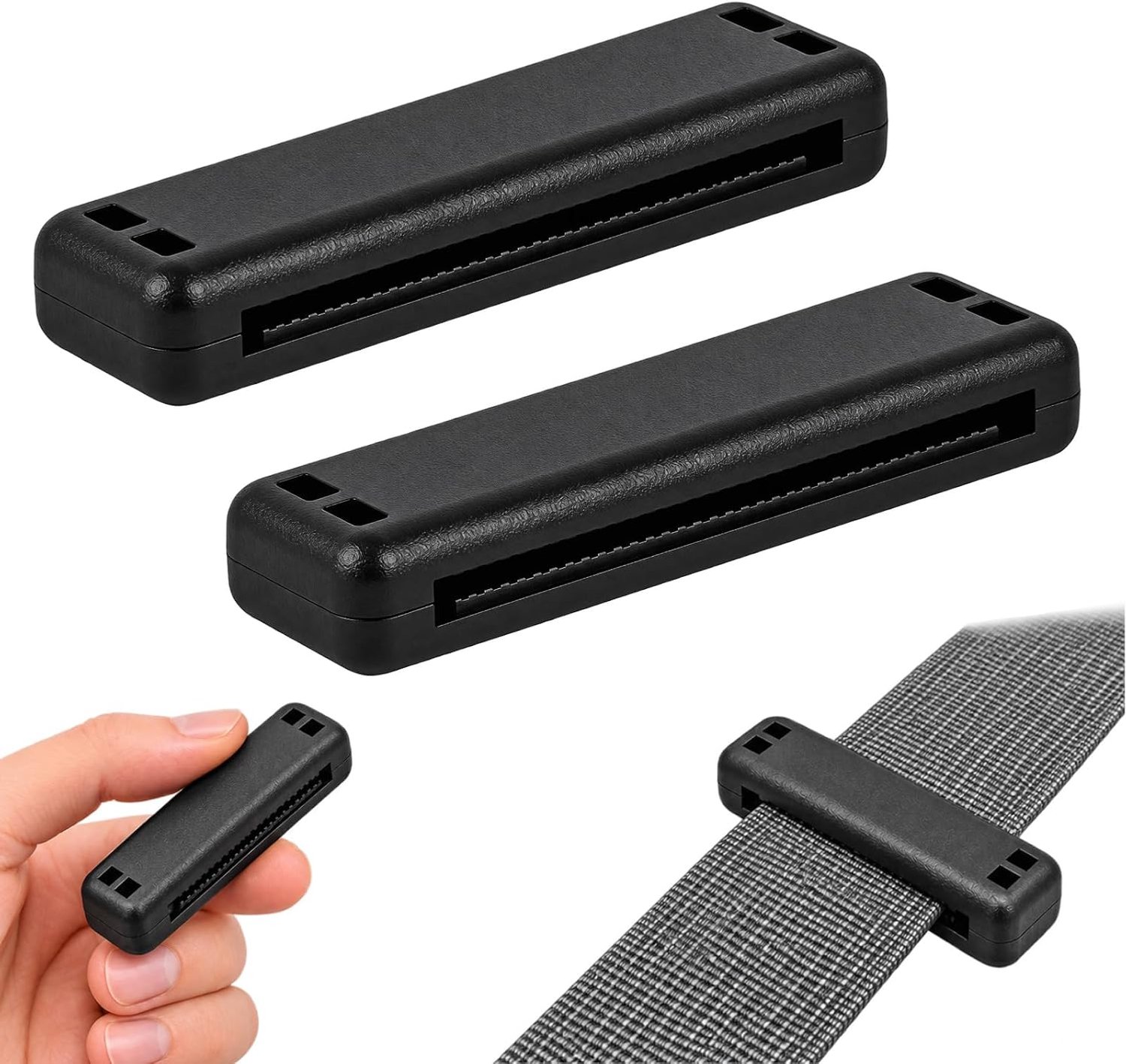 Veiligheidsgordelklem 4 stuks - universele pasvorm 57 mm - ABS-kunststof - meer comfort in de auto - Homevero