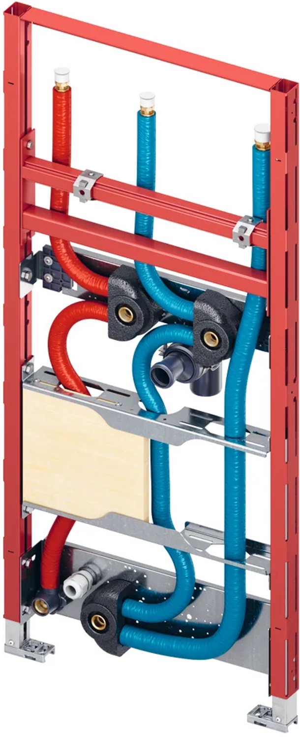 TECEprofil wastafelelement voor asymmetrische montage voor doorstroomverwarmer en wastafel, bouwhoogte 1120 mm, 9310024