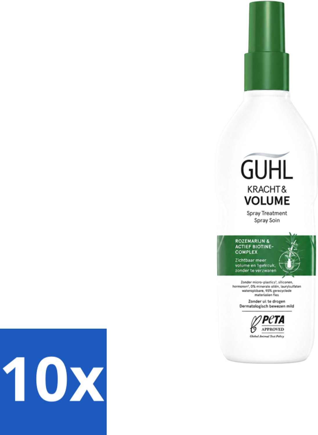 10 x Guhl – Spray Treatment – Kracht & Volume – 150 ml - Voordeelverpakking - 10 stuks