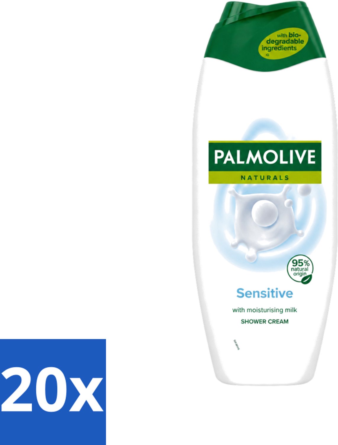 20 x Palmolive Naturals - Douchegel - Sensitive - Voor Gevoelige Huid - 500 ml - Voordeelverpakking - 20 stuks