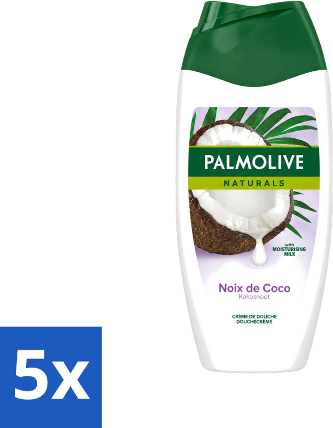 5 x Palmolive Naturals - Douchecrème - Kokosnoot - 250 ml - Voordeelverpakking - 5 stuks