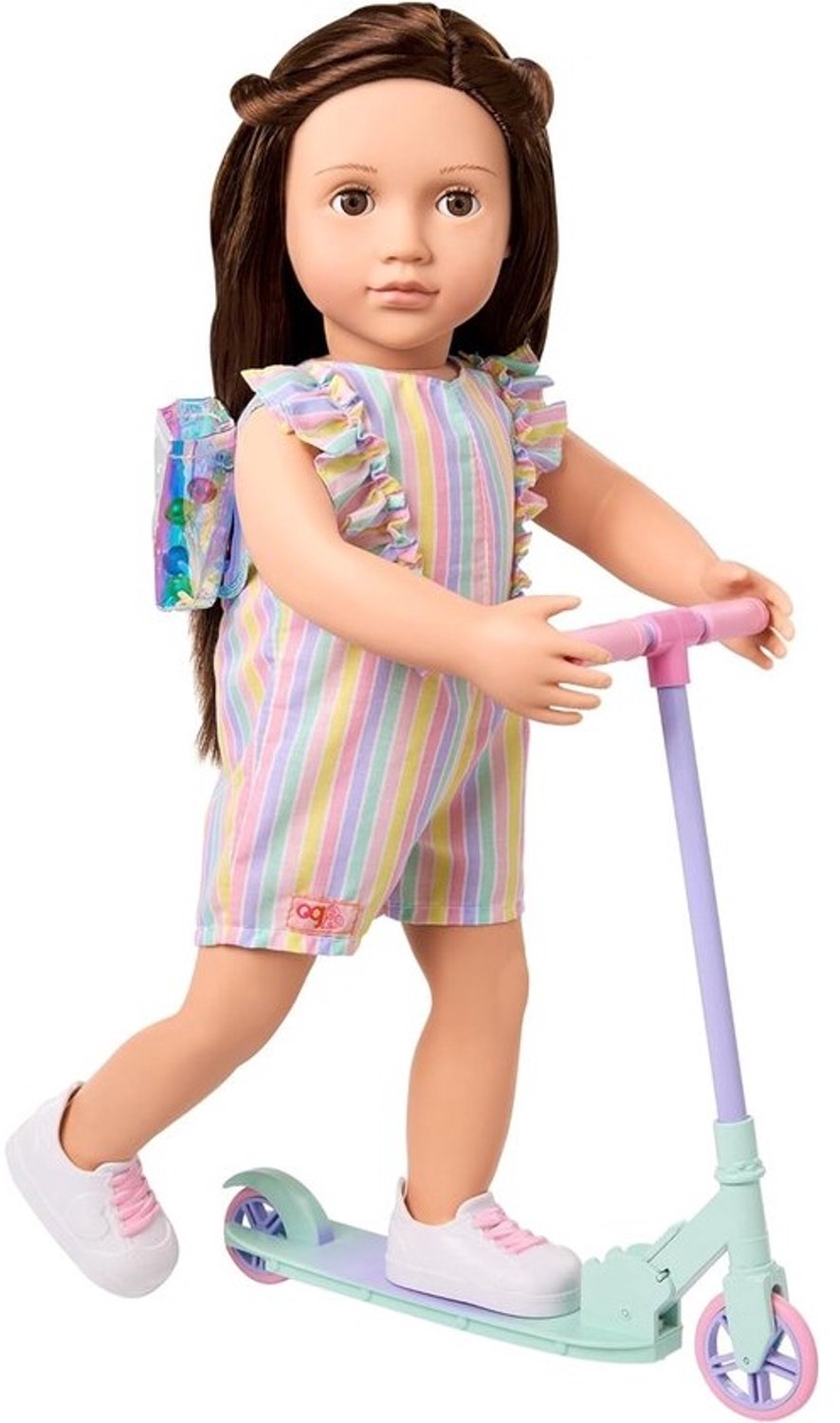 Poppenkledingset - Poppenaccessoires - Poppen aankleden - Met scooter - 46 cm - Multicolor — afbeelding 2