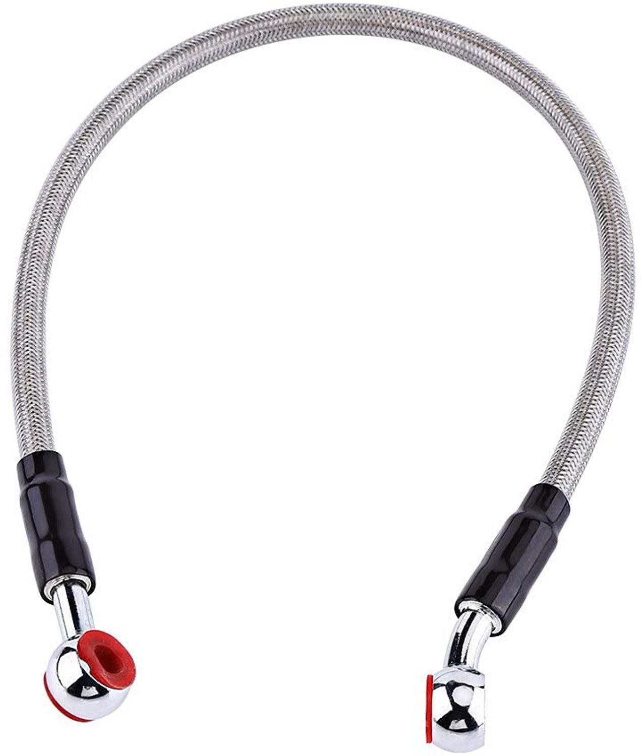 Universele Motorfiets Remolieslang RVS Gevlochten - 45/90cm Grijs