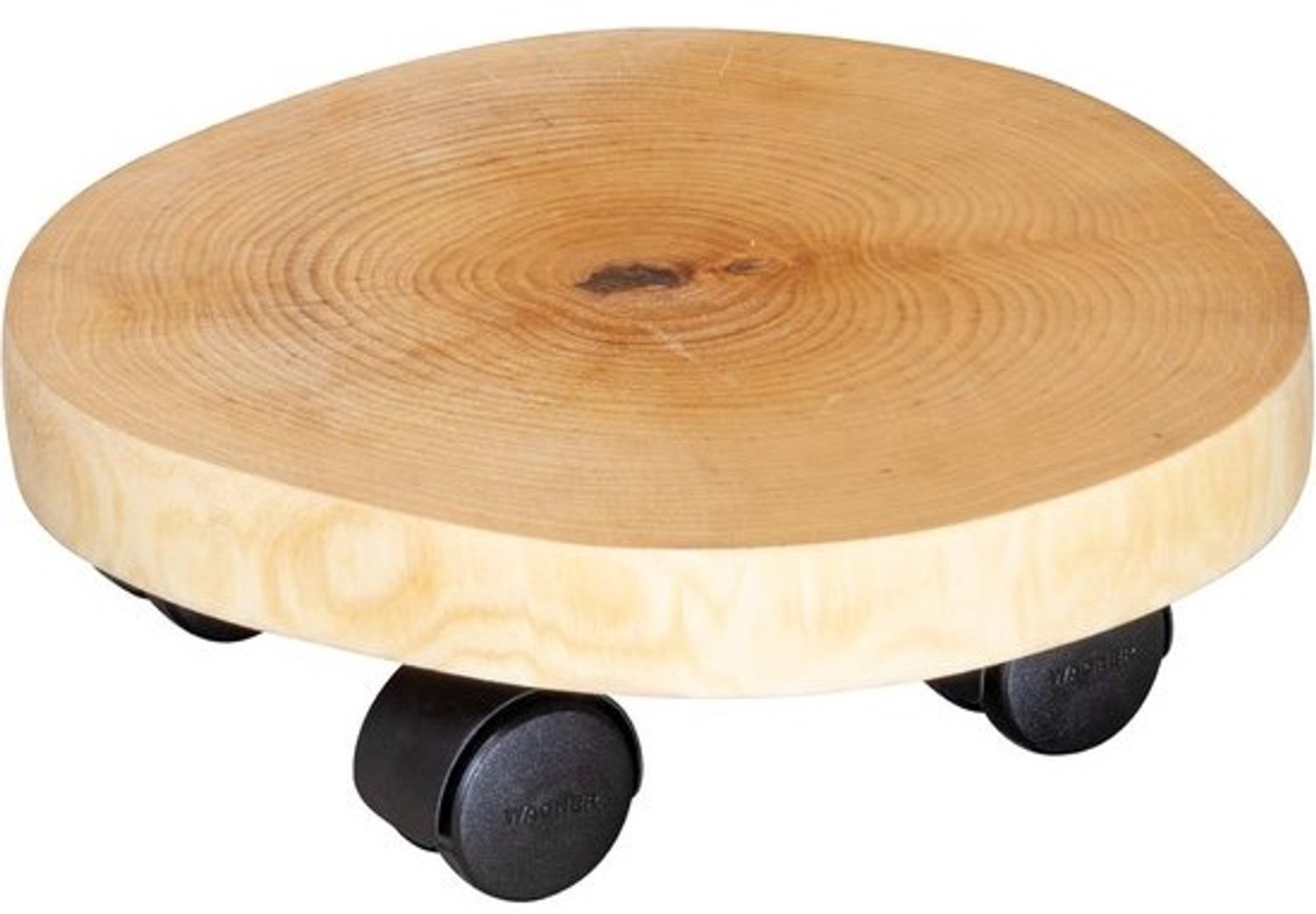 Plantenroller boomstam - Bloemenkar - Planten eenvoudig verplaatsen - Uniek ontwerp - Ø 25-30 cm - Natuurlijk